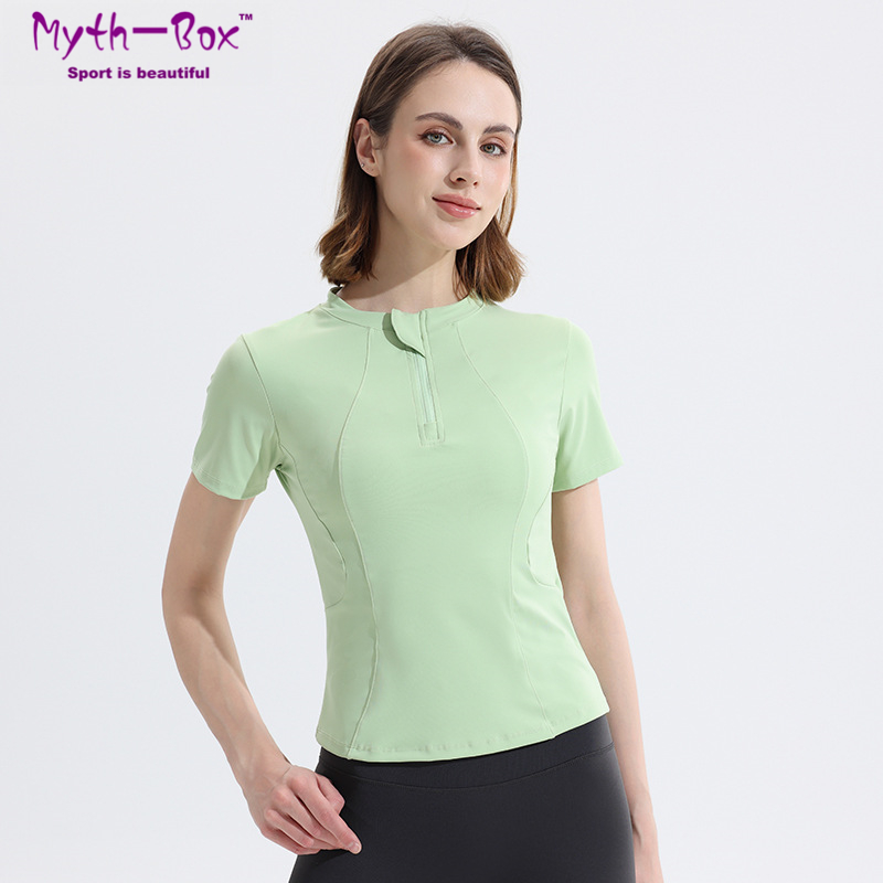 Yoga Fitness Qc - Summer Women Yoga Shirts Slim Short