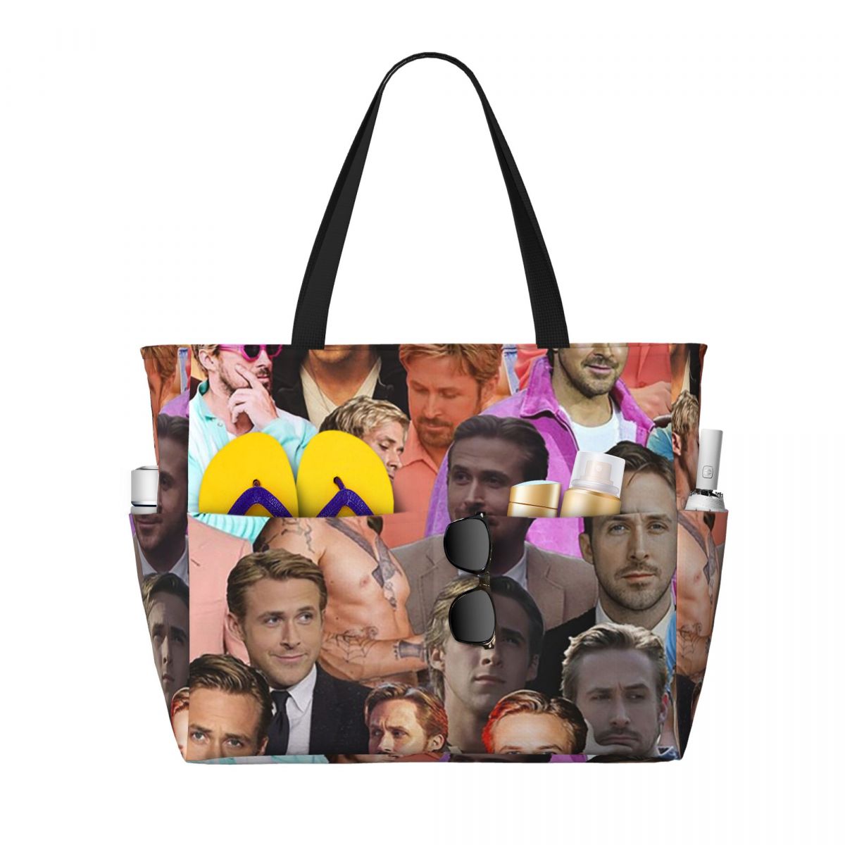 Yoga Fitness Gym Photos - Ryan Gosling Photo Collage Beach Tote
