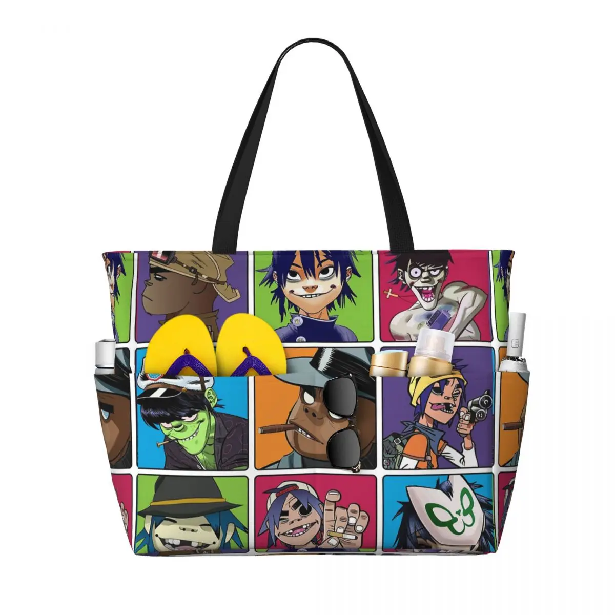 Yoga Fitness Music - Music Band Gorillaz Beach Tote Bag