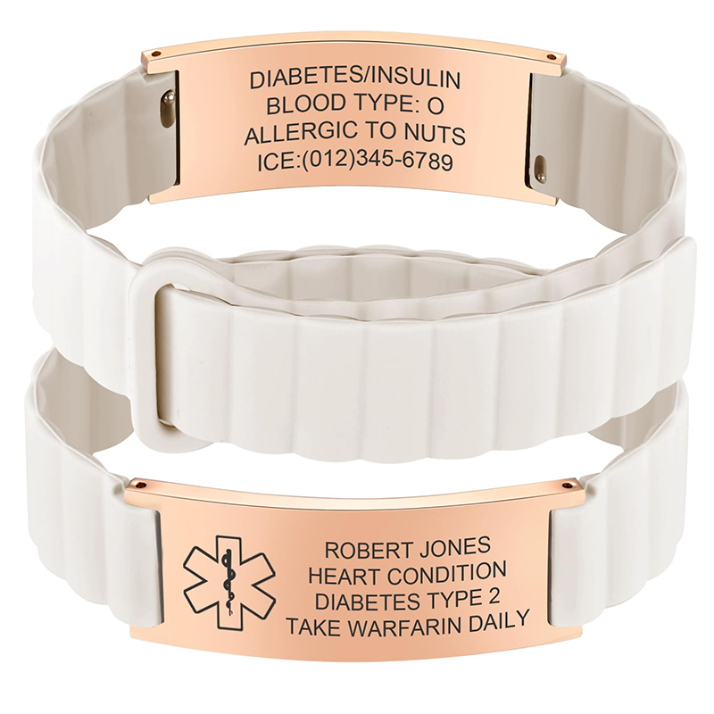 Custom Medical ID Bracelet for - Fitness Tracker Band ulasan dan harga
