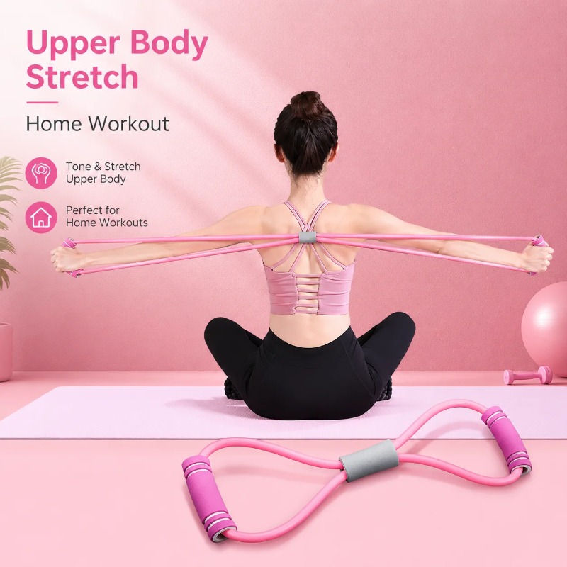 Resistance Bands with Foam Spo - Yoga Fitness At Home ulasan dan harga