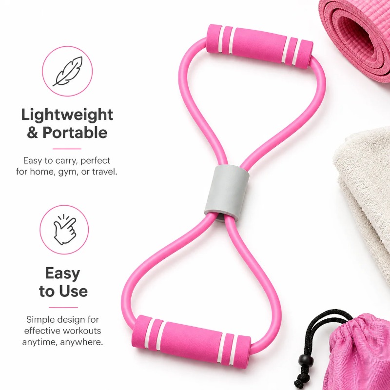Resistance Bands with Foam Spo - Yoga Fitness At Home ulasan dan harga