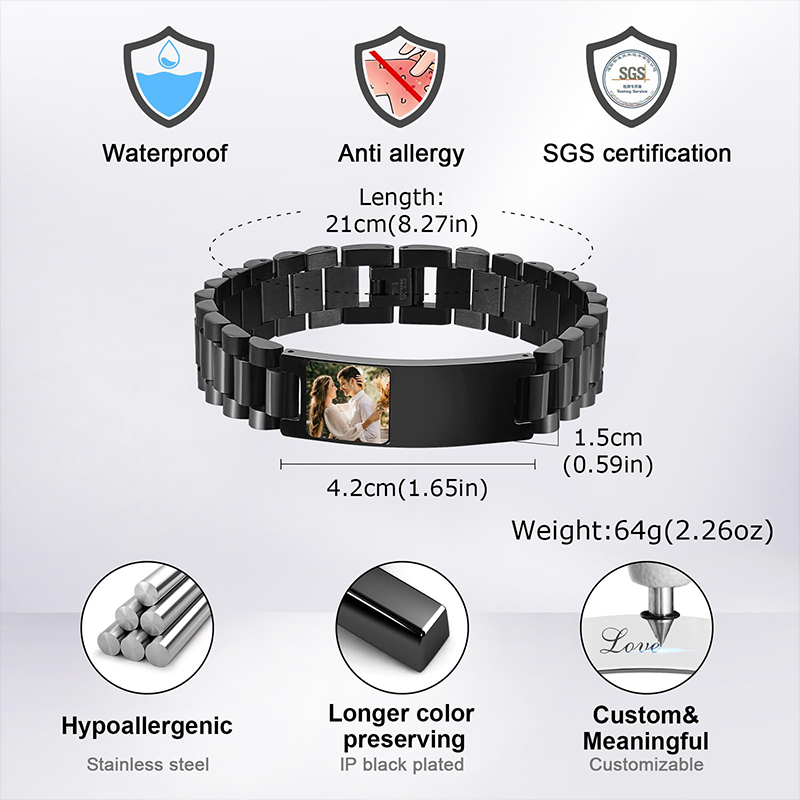 Custom Picture Text Bracelet W - Fitness Tracker Band ulasan dan harga