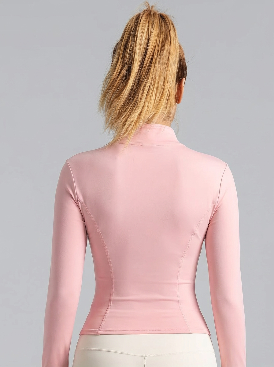 New Women Light Pink Yoga Coat - Yoga Fitness Usa ulasan dan harga