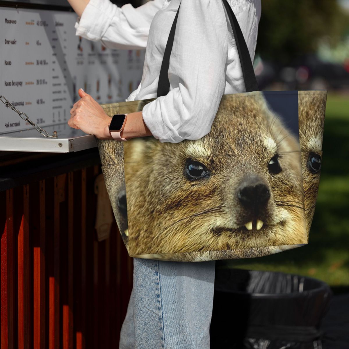Rock Hyrax Photo Beach Tote Ba - Yoga Fitness Gym Photos ulasan dan harga