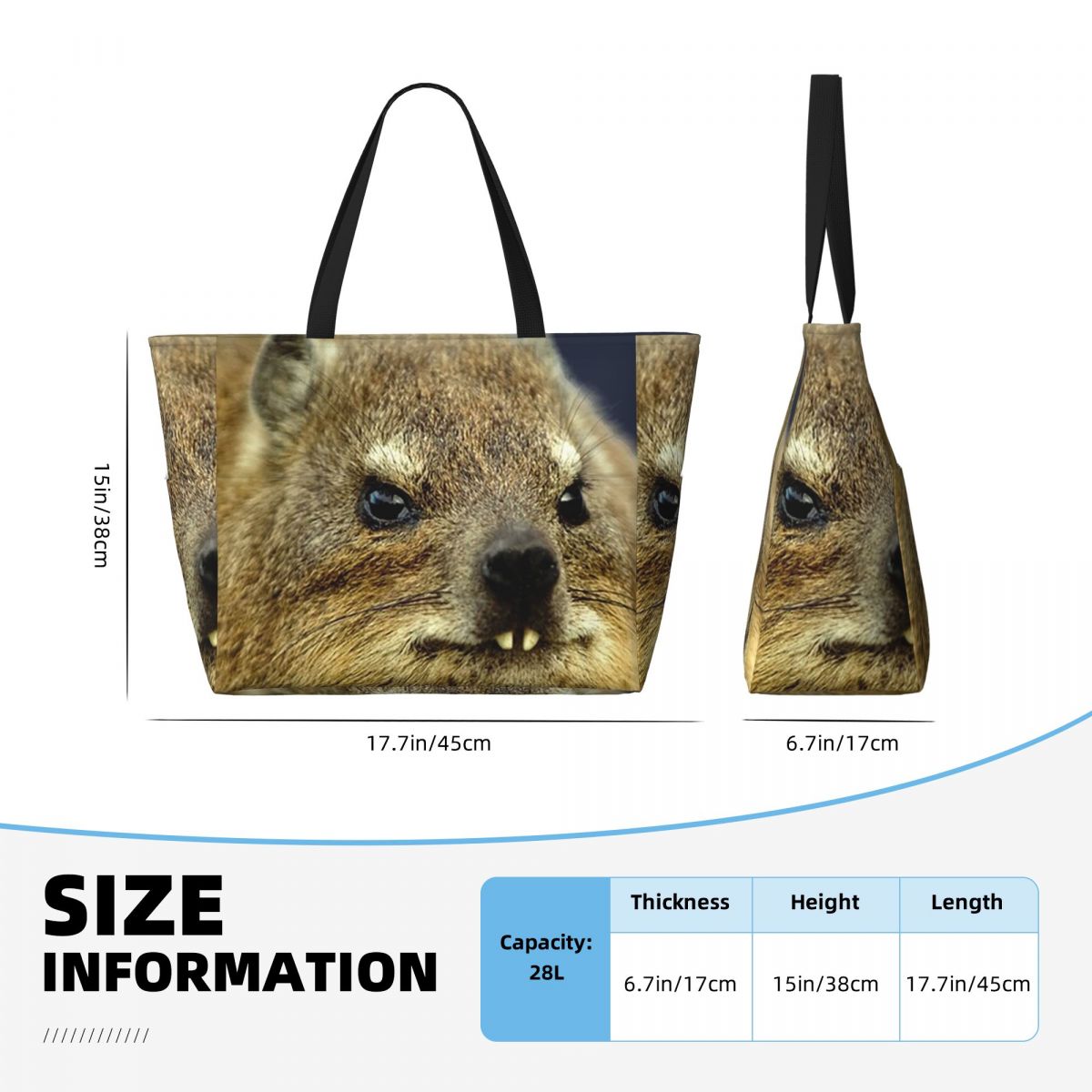 Rock Hyrax Photo Beach Tote Ba - Yoga Fitness Gym Photos ulasan dan harga