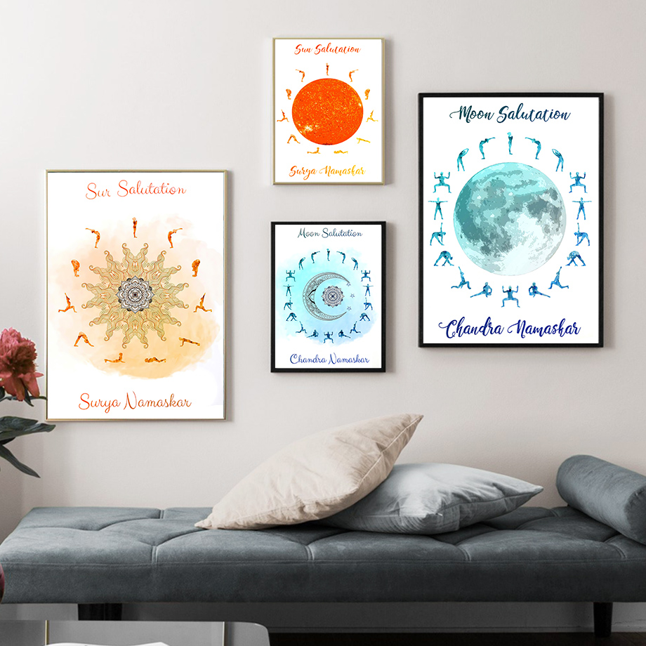 Yoga Pose Sun Moon Salutation  - Yoga Fitness Rooms ulasan dan harga