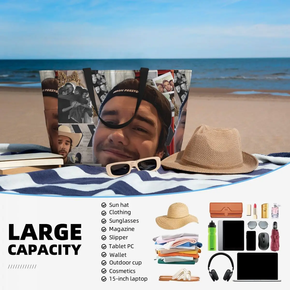Liam Payne Photo Collage Beach - Yoga Fitness Gym Photos ulasan dan harga