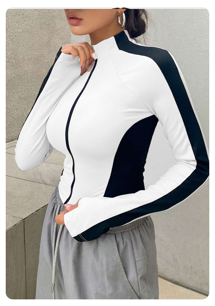 Yoga Clothes Stand Up Collar J - Yoga Fitness Usa ulasan dan harga