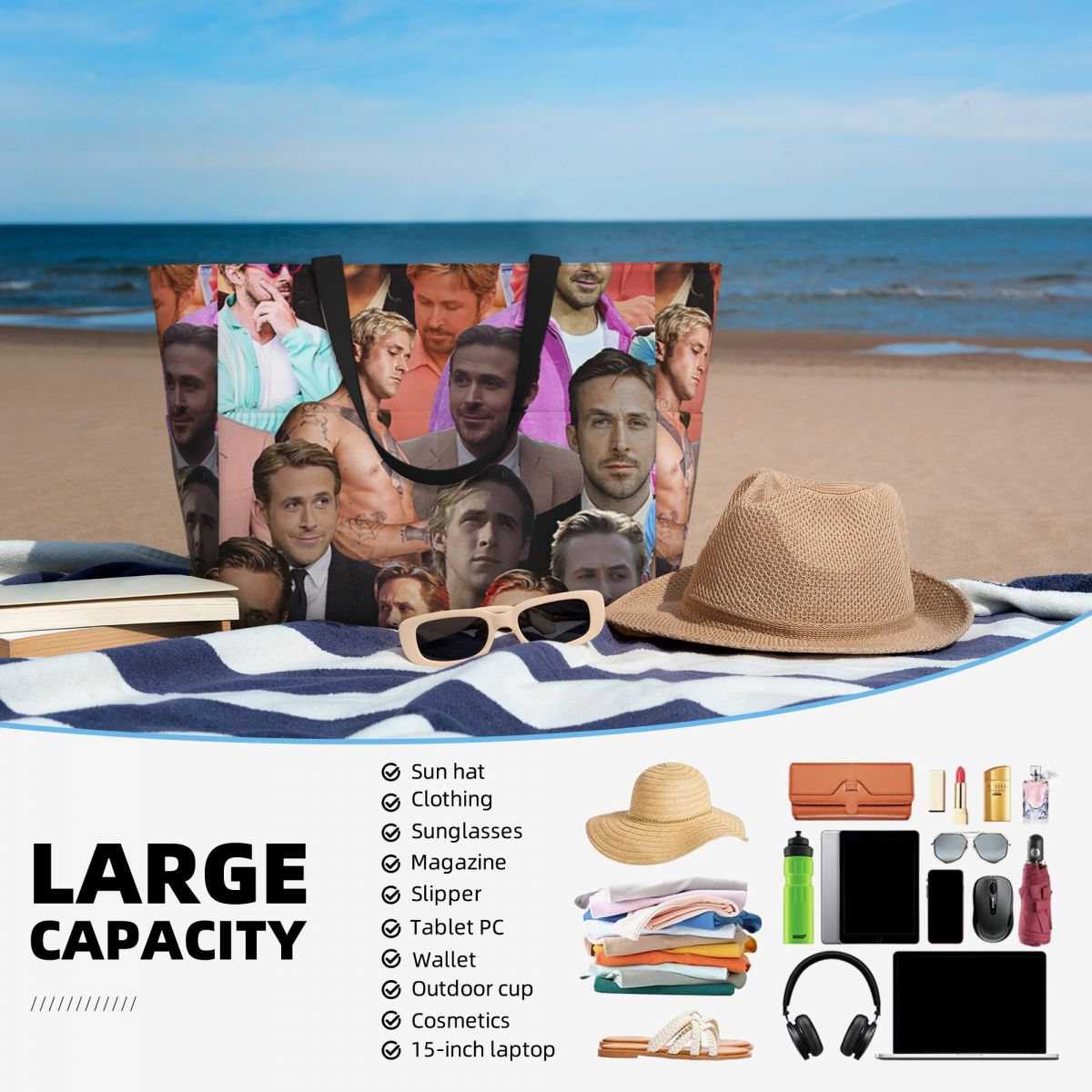 Ryan Gosling Photo Collage Bea - Yoga Fitness Gym Photos ulasan dan harga