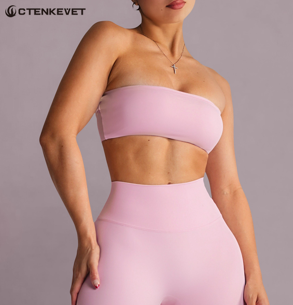 Strapless Sports Bra Gym Crop  - Yoga Fitness Youtube ulasan dan harga