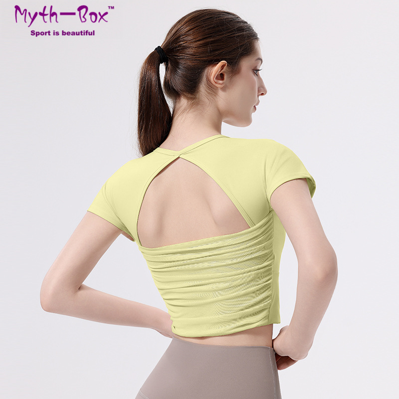 Women Slim Yoga Shirts With Pa - Yoga Fitness Qc ulasan dan harga