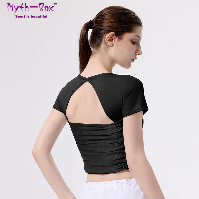 Women Slim Yoga Shirts With Pa - Yoga Fitness Qc ulasan dan harga