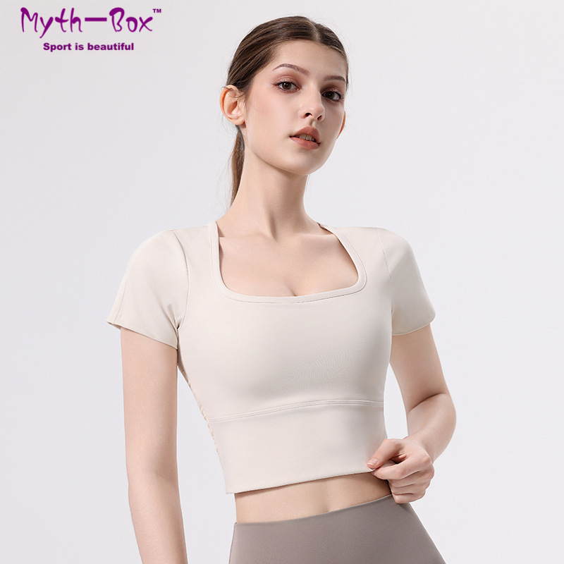 Women Slim Yoga Shirts With Pa - Yoga Fitness Qc ulasan dan harga