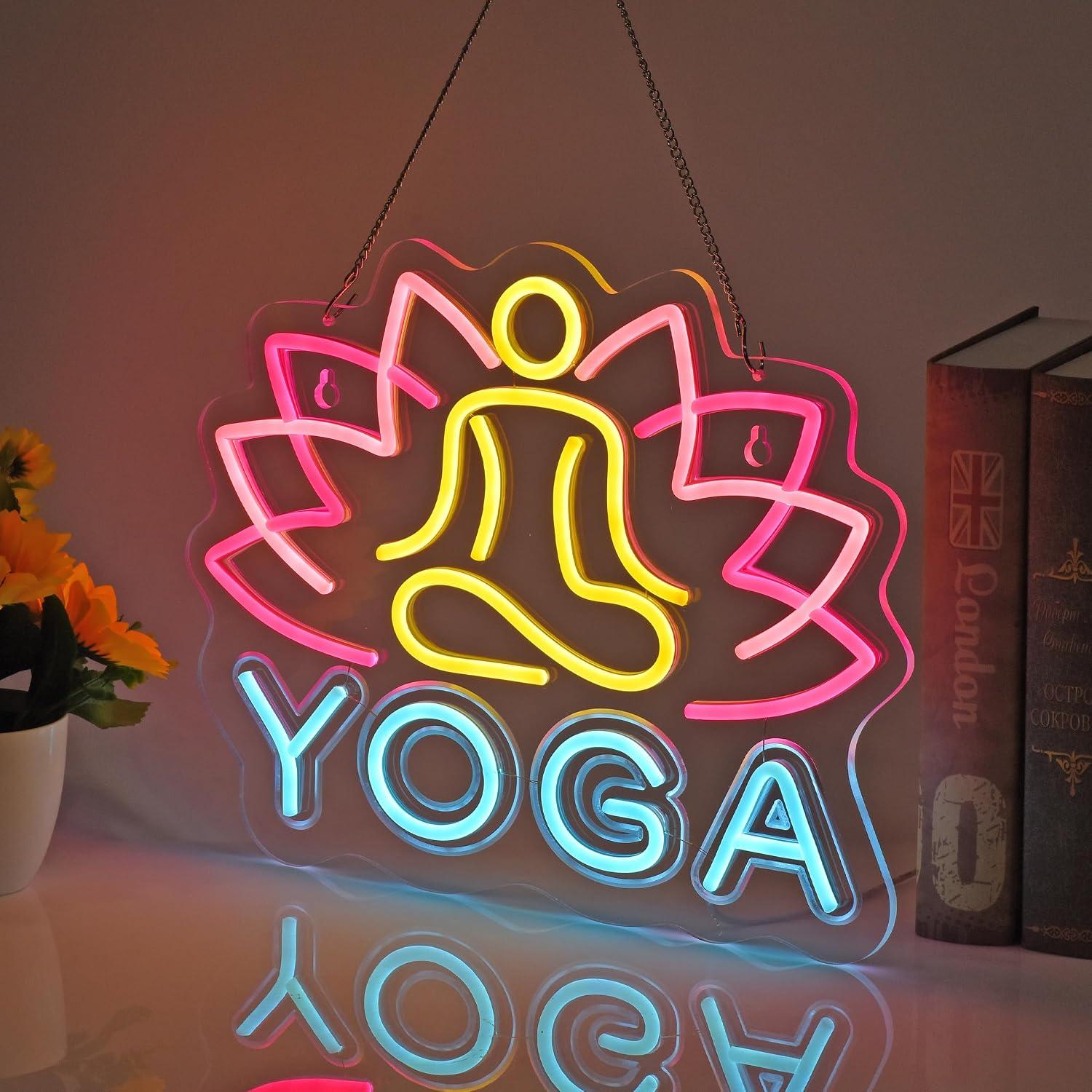 Yoga Neon Sign Dimmable LED Ne - Yoga Fitness Rooms ulasan dan harga