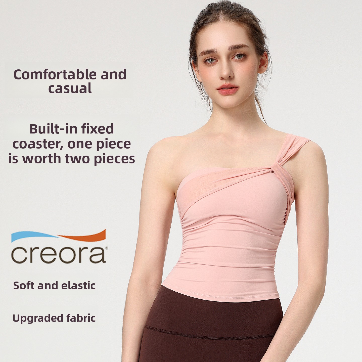 Women's Sexy Sloping Shoulder  - Yoga Fitness Youtube ulasan dan harga