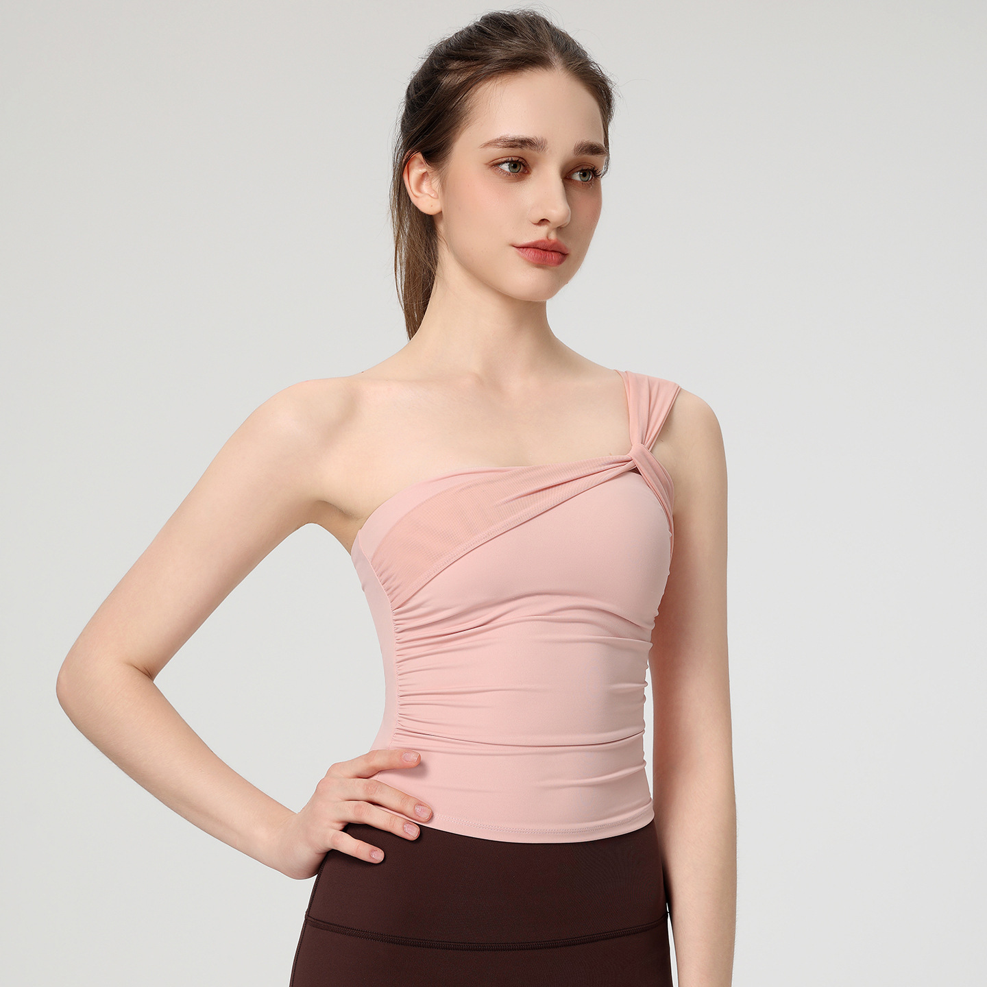 Women's Sexy Sloping Shoulder  - Yoga Fitness Youtube ulasan dan harga