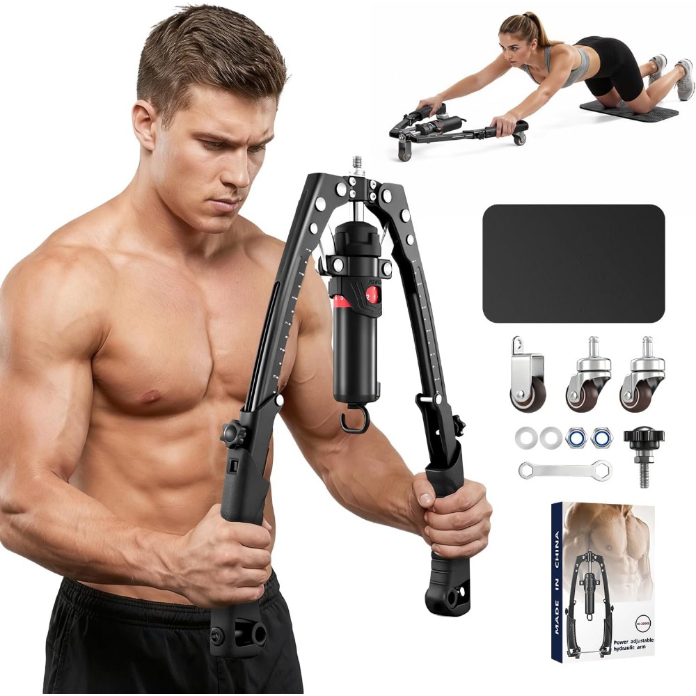 3-in-1 Hydraulic Arm Trainer w - Ab Wheel Roller ulasan dan harga